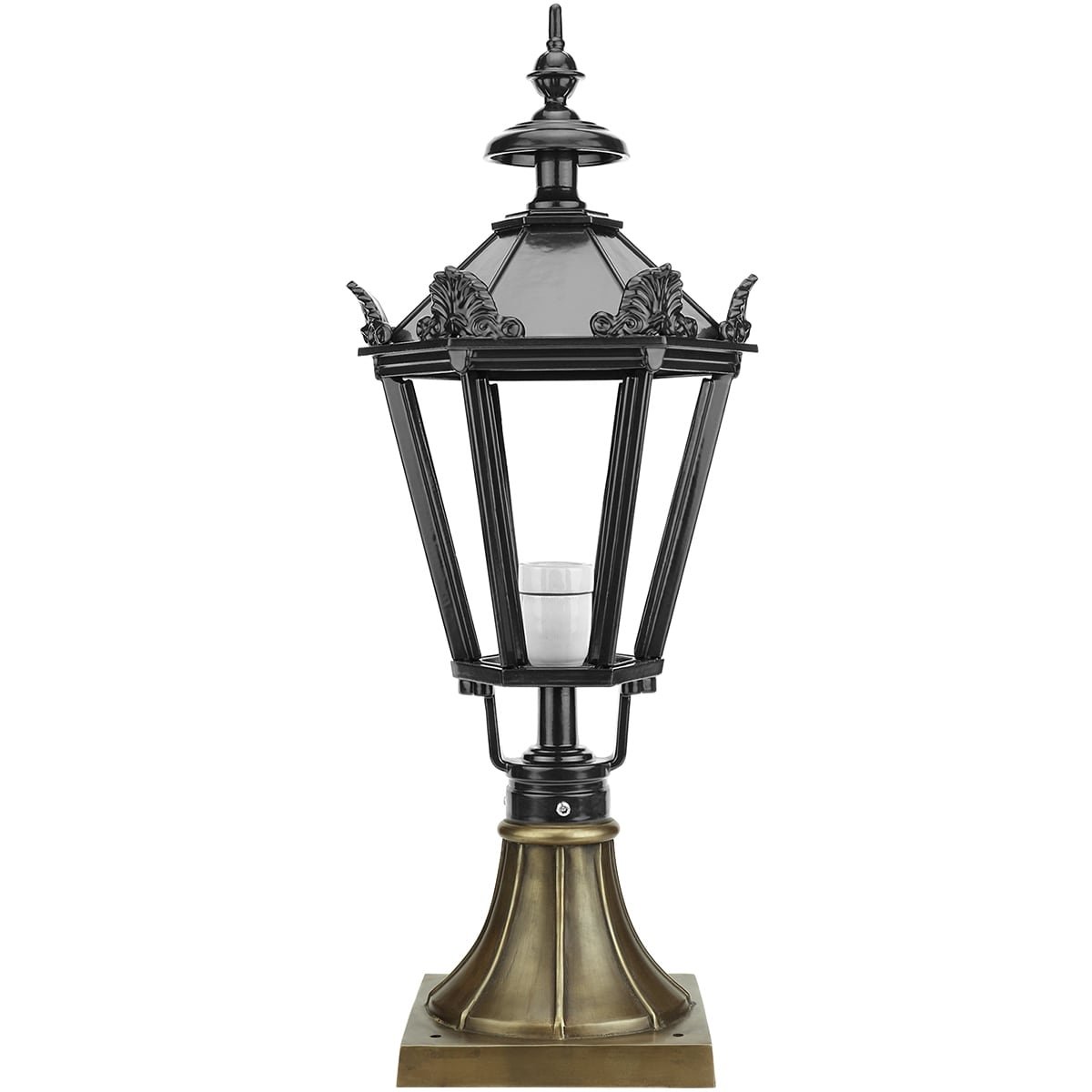 Opschudding Gooi Civiel Lantaarn lamp Beuningen brons - 79 cm | Manves.nl